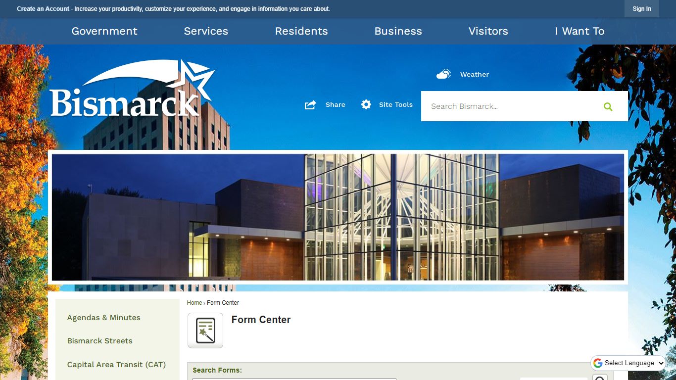 Form Center • City of Bismarck • CivicEngage